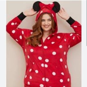 DISNEY MINNIE MOUSE FLEECE Sleep ONESIE PAJAMA Halloween